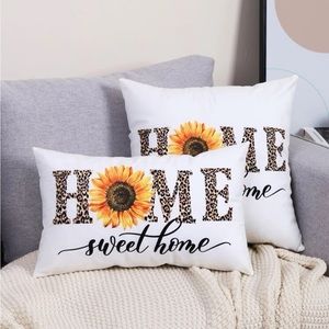 2 pc Autumn 🍂 & Letter Graphic Cushion Cover Without Filler